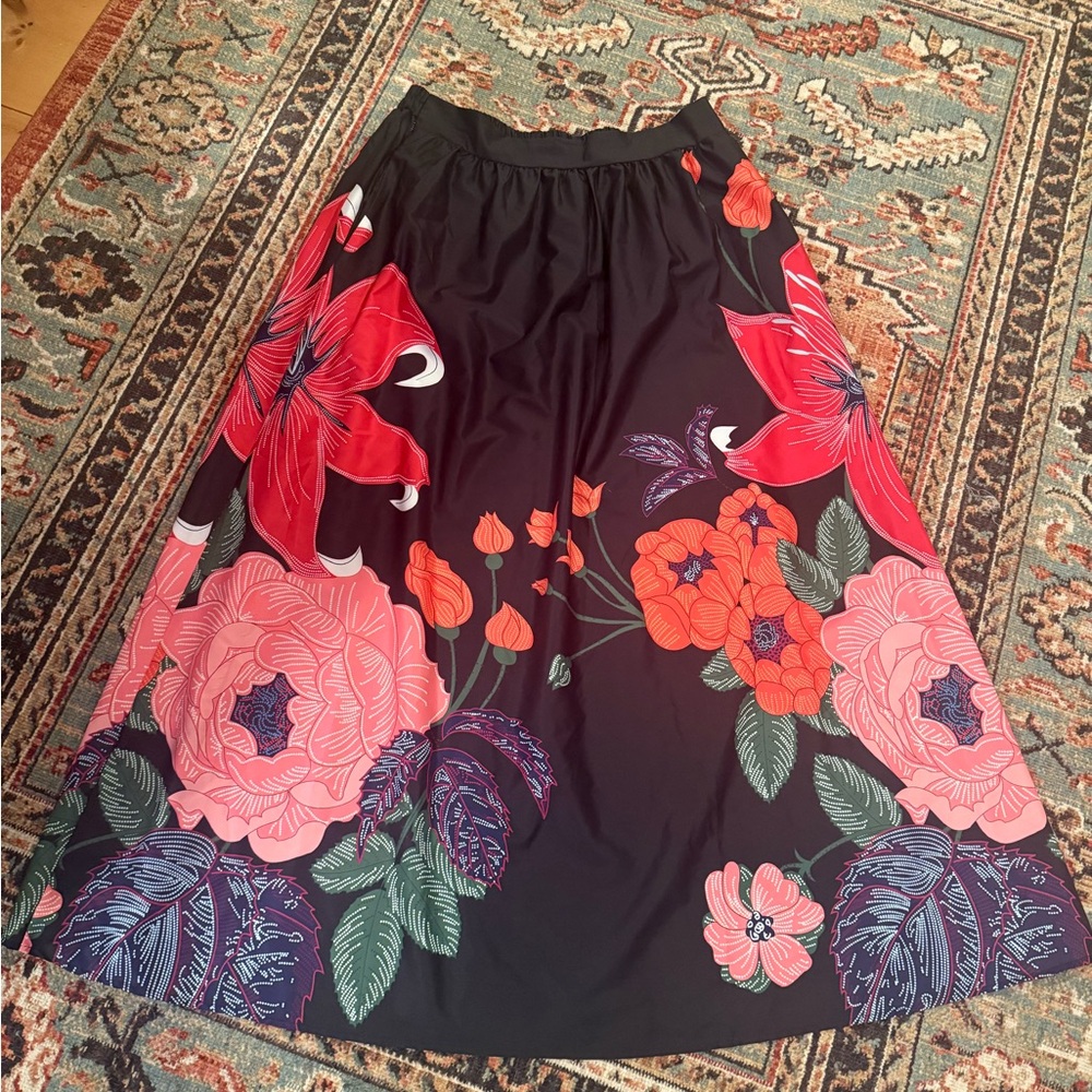 SHEIN Floral Printed maxi Skirt Size xxl